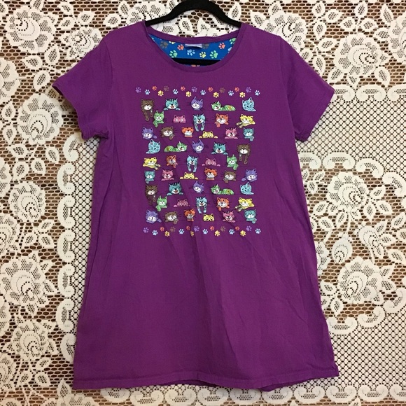 Purrr-fect Playful Colorful Cat T-Shirt - Picture 1 of 4